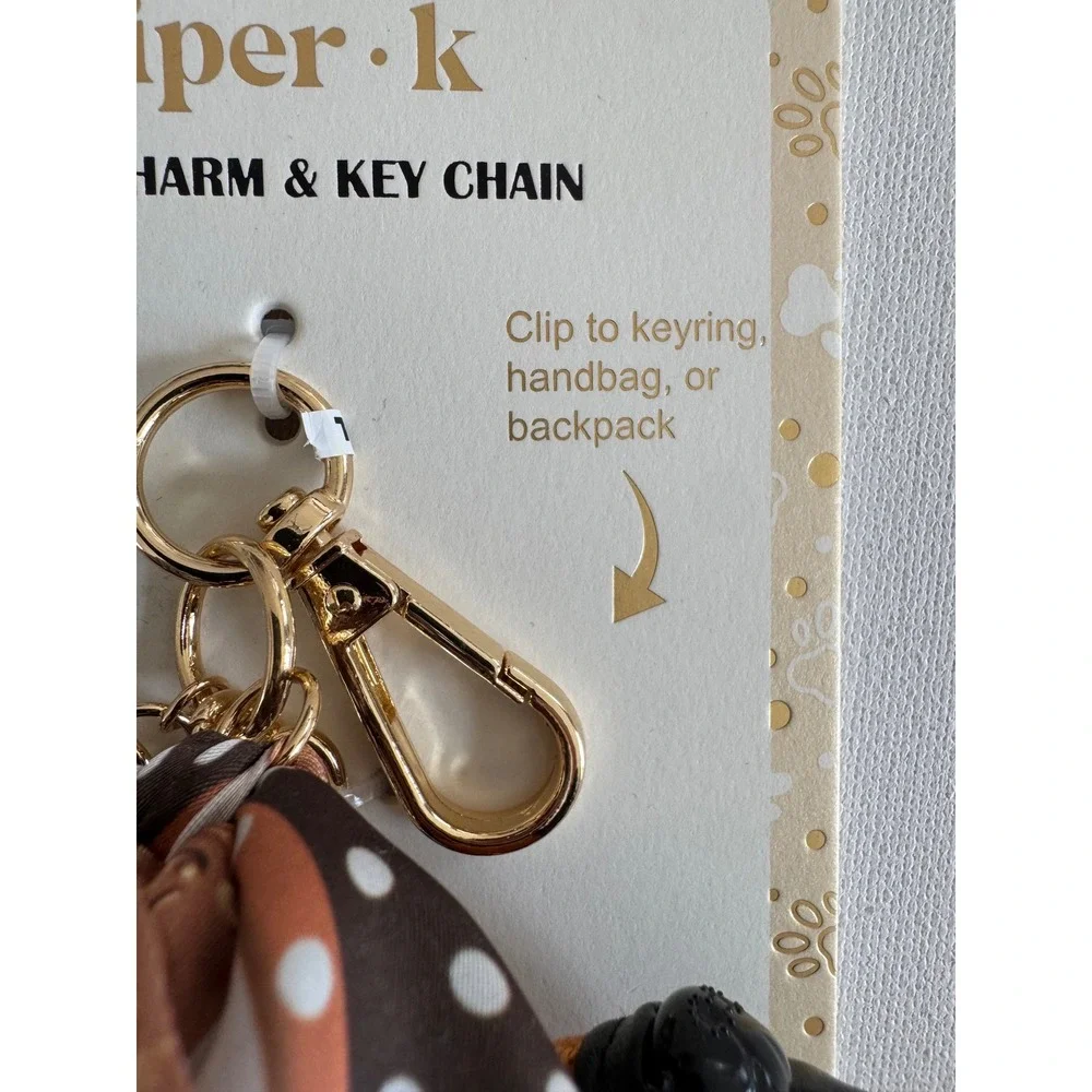 Piper‎ K French Bulldog Bag Charm Keychain Pardon My French Dog Tassel